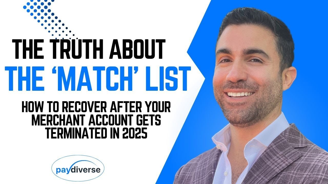 Merchant account after being placed on MATCH